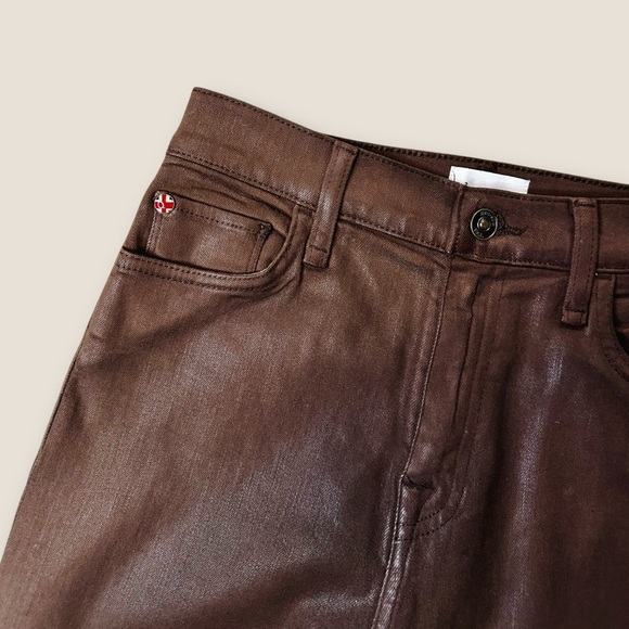 NWOT Hudson Jeans ‘Noa’ “Cocoa Bean” Brown High-Rise Straight Crop Jeans Size 25 - Picture 5 of 16